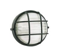 Lampada Plafoniera Tonda Piccola con Gabbia Colore Nero per Esterno Linea