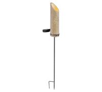 Lampada plug-in, bambù, luce solare, picchetto, lampada bambù, solare, perforazione decorativa, verde, LED bianco caldo, DxH 12x79,5 cm