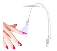 Lampada Polimerizzatrice A Led A Collo D'Oca Con Morsetto, Lampada Da Tavolo Per Manicure, Lampada Da Scrivania Per Unghie, Extension Ciglia, Cura Della Pelle E Tatuaggi, Regolabile A 360°,White