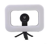 Lampada portatile a LED ricaricabile ad anello da 3600 mAh per zoom, riunioni, viaggi, vlogging, smartphone, video, in ABS robusto, 17,5 x 25 cm (luce di riempimento)