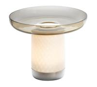 Artemide Bontá Lampada da Tavolo Portatile Grigio con Piatto in Vetro