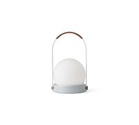 Lampada Portatile Audo Carrie in Acciaio/lino Blu/pelle