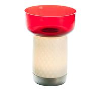 Artemide Bontá Lampada da Tavolo Portatile Rosso con Ciotola in Vetro