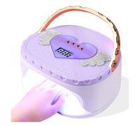 Lampada portatile da 45 LED con maniglia, doppia sorgente luminosa(Purple)
