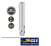 Lampada portatile emergenza Ricaricabile 32 - 80 LED Anti Black-Out Dimmerabile [EEK: A+]