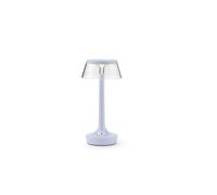 Flos Bon Jour Unplugged Lampada ricaricabile LED, corpo azzurr/corona trasparente -