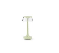 Flos Bon Jour Unplugged Lampada ricaricabile LED, corpo verde chiaro/corona trasparente -