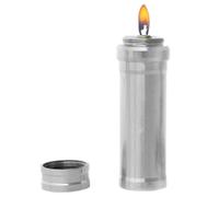 Lampada portatile in metallo per piccoli alcoli, stoppini per lampada liquida di sopravvivenza per campeggio, laboratorio, emergenze, con supporto