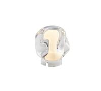 Lampada Portatile Loom Design Ghiaccio Ball Trasparente/ Cromo