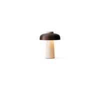 Audo Copenhagen Lampada portatile Audo Reverse – Sabbia Travertino, Alluminio Brunito, a batteria