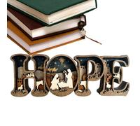 Lampada Presepe Natività,Decorazioni per lettere HOPE in legno 3D - Presepe di Natale per interni | Per la casa, la camera da , l'ufficio, la chiesa il , il dormitorio