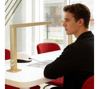 Lampada Professionale da Scrivania per Unghie, Lampada LED per Manicure 3000K-6000K, Lampada Grande da 48W per Tecniche Unghie, Manicure, Tatuaggi e Sopracciglia (45 * 69,8 cm)(Gold)