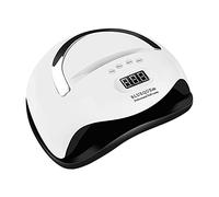 Lampada professionale per unghie a LED UV, lampada per unghie con lampada UV per manicure BLUEQUE V1 168 W BLUEQUE 168 W con supporto per telefono cellulare, display LCD, adatta per tutti i gel
