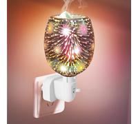 Lampada Profumata 3D,220V 10W Diffusore Di Aromaterapia 3D VetroS,Lampada Aromatica In Vetro Elettrico 3D,Bruciatori Elettrici A fusione Di Cera Per Ufficio,Vetro 3D,Stile Fuochi D'artificio