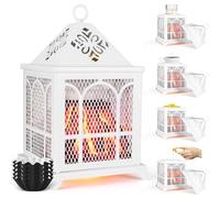 Lampada profumata elettrica, 4 in 1 Lampada profumata per Cera profumata,Candela e Olio profumato, Bruciatore elettrico di candele profumate per decorazione della camera letto dell'ufficio domestico