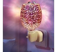 Lampada profumata elettrica per cera, lampada profumata elettrica, lampada aromatica per cera profumata, luce notturna per presa di corrente per la casa ufficio camera da letto regali(pois)