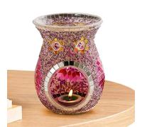 Lampada profumata per oli essenziali, vetro a mosaico, bruciatore di cera, aromaterapia, diffusore di aromi, porta candele, decorazione per la casa, decorazione da tavolo, decorazione natalizia