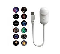 Lampada proiettore 2-in-1 LED cielo stellato lampada portatile USB luce notturna regolabile collo d'oca per camera da letto auto decorazione interna rilassante