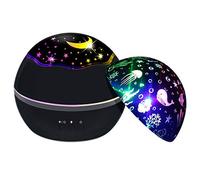 Lampada proiettore a forma di stella, girevole, a LED, proiettore per bambini, 8 luci romantiche, luce notturna per bambini, aiuto per addormentarsi per dormire o per feste