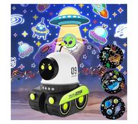 Lampada proiettore for bambini con cartoni animati, proiettore di luce notturna con effetti di luce colorati, con 21 diapositive e rotazione silenziosa a 360°, elegante lampada proiettore