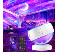 Lampada Proiettore Stelle, 180 Colori Aurora Boreale Proiettore Soffitto, Bluetooth 15 Musica LED Luce Rotante Nebulosa , Telecomando Timer 360° Galaxy Projector Per Bambini/Adulti/Regalo/Decorazioni