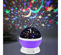 Lampada Proiettore Stelle Bambini, Luce Notturna Bambini con 8 Colori Luci 360° [EEK: A+++]