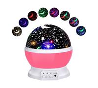LAMPADA PROIETTORE STELLE EFFETTO CIELO STELLATO LUMETTO LED LUCE DA NOTTE ROSA