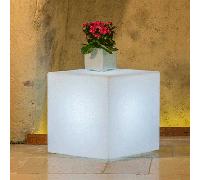 Lampada quadrata da giardino in resina Lampade luce bianca da terra per piscina