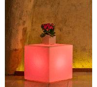 LAMPADA RESINA MADE IN ITALY MODERNO QUADRATO GIARDINO LUCE LED LUMINOSO ESTERNO