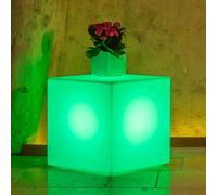 Lampada quadrata da giardino in resina Lampade luce verde da terra per piscina