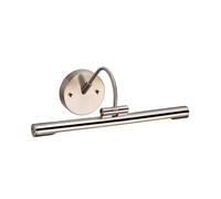 Lampada Quadro da Parete LED Luce Specchio Pavimento Acciaio Nichel B 38,8 CM