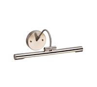 Lampada Quadro da Parete LED Luce Specchio Pavimento Acciaio Nichel B 38,8 CM