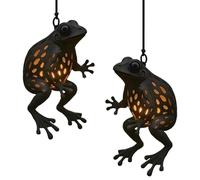 Lampada Rana | 2 Pezzi Illuminazione Ambientale Carina Decorazione Esterna - Luci Decorative Statue Di Rana Da Esterno - Per Patio Cortile Giardino Recinto Albero Percorso Interno Camera Da Letto Sogg