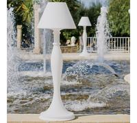 LAMPADA RESINA GIARDINO ILLUMINAZIONE DESIGN H180 CM BIANCO LAMPIONE PISCINA