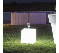 LAMPADA RESINA MADE IN ITALY MODERNO QUADRATO GIARDINO LUCE LED LUMINOSO ESTERNO