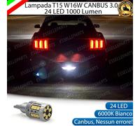 LAMPADA RETROMARCIA 24 LED T15 W16W CANBUS ALFA ROMEO 4C 6000K BIANCO NO ERRORE