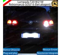 LAMPADA RETROMARCIA LED T20 W21W VW GOLF 6 VI CON FARI ALOGENI CANBUS 3.0 6000K
