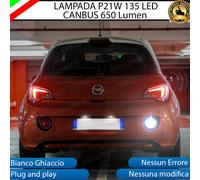 LAMPADA RETROMARCIA P21W LED CANBUS OPEL ADAM 6000K BIANCO 650 LUMEN NO ERRORE