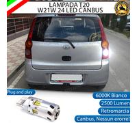 LAMPADA RETROMARCIA T20 W21W DAIHATSU CUORE VII 2500 LUMEN CANBUS 6000K BIANCO