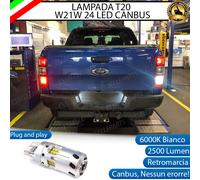 LAMPADA RETROMARCIA T20 W21W PER FORD RANGER MK5 V 2500 LUMEN CANBUS 6000K