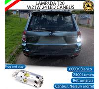 LAMPADA RETROMARCIA T20 W21W PER SUBARU FORESTER MK3 2500 LUMEN CANBUS 6000K