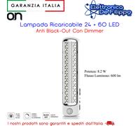 Lampada Ricaricabile 24 - 60 LED Anti Black-Out Con Dimmer