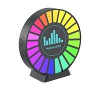 Lampada ricaricabile RGB ad attivazione vocale con sensore di vibrazione e rumore, 2K HD, 8 modalità, dispositivo portatile per caccia e indagine paranormale, nero