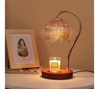 Lampada riscaldante a candela con dimmer, lampada elettrica a candela con timer per candele profumate con 2 lampadine