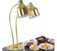 Lampada Riscaldante Buffet 500W a Doppia Testa, Scaldavivande Commerciale Portatile con Collo D'Oca Regolabile e Costruzione in Acciaio Inossidabile per Ristoranti, Cucine e Eventi