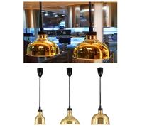 Lampada riscaldante in rame for buffet commerciale - Altezza regolabile 40-150 cm - Scaldavivande retrattile sospeso - for ristoranti, catering, cucine(Color8,18.5cm)
