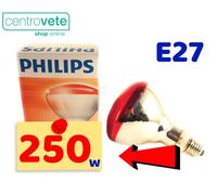 LAMPADA Riscaldante Infrarossi 250 W E27 Riscalda Cuccioli Rettili Pulcini Suini