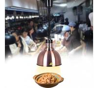 Lampada Riscaldante per Alimenti, 250W Lampada per Scaldavivande Professionale, Lampade Riscaldanti Cucina Regolabile per Buffet, Pizzeria e Hotel, Altezza Regolabile 60-180cm (Nero, 1PC)