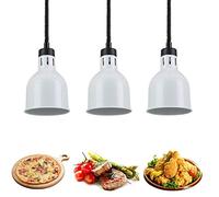 Lampada riscaldante per Alimenti, Lampada riscaldante per Alimenti, scaldavivande per Feste e Buffet, lampade riscaldanti Professionali con Lampadina da 250 W, Lunghezza Regolabile: 75-165 c