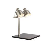 Lampada riscaldante per alimenti, lampada riscaldante per servizi di ristorazione a buffet, lampada riscaldante per alimenti commerciale da 500 W, per cucina e ristorante (doppia testa)(D)